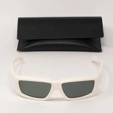 Rick Owens Cream Temple/Black Lens Sunglasses