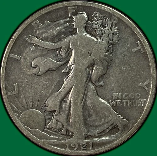 1921 Walking Liberty Half Dollar Very Good VG Coin #37150