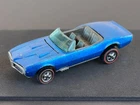Vintage Hot Wheels Redline 1968 BLUE Custom Firebird HK - DARK Int., NICE..READ!