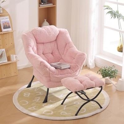 カナデモノ 椅子　Linen Round Lounge Chair - Pink カナデモノ 椅子 Linen Round Lounge Chair - Pink カナデモノ 椅子