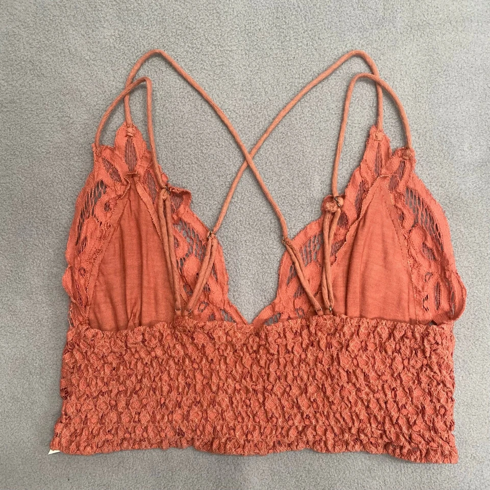 Bralette de encaje Free People Adella para mujer pequeño? Festival de óxido naranja quemado sin tamaño Foto 2 de 4