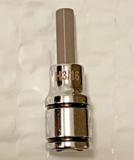 MATCO TOOLS "ADV" AXY6VA, 1/4" SOCKET DRIVEN, 3/16" ALLEN/HEX BIT *NEW*