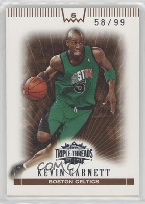 2007-08 Topps Triple Threads Sepia 58/99 Kevin Garnett #5 HOF 0ex8