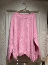Angora Wool Sweater Women Fuzzy Jumper Fluffy Pullover Knit