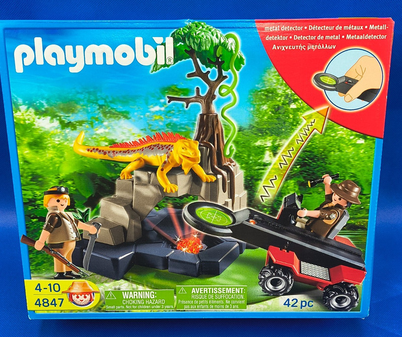 Playmobil 4847 Treasure Hunters with Metal Detector 42 Pieces Lizard FSB