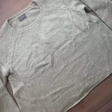 Wooden Ships Sweater Womens S/M Sage Green Mohair Wool Crewneck Raglan Knit