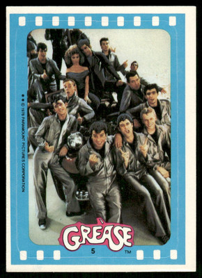 1978 Topps Grease #5 The ''Grease'' Gang Stickers
