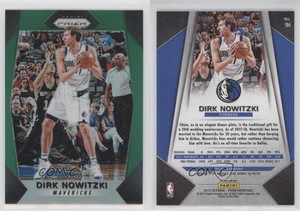 2017-18 Panini Prizm Green Prizm Dirk Nowitzki #91 HOF