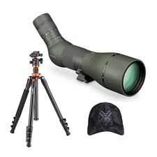 Vortex Viper HD 20-60x85 Spotting Scope Angled with Tripod and Hat PRECISION