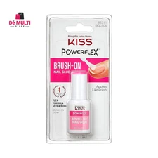 KISS PowerFlex Brush-On Nail Glue for Press On Nails, Ultra Hold Flex Formula 5g