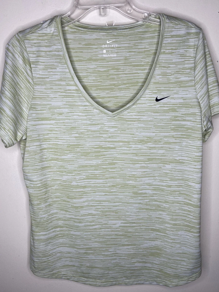 Nike dri fit deals women's v neck shirts