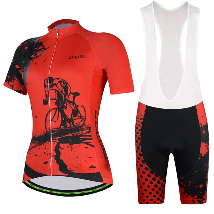 Women's Cycling Kit Bicycle Jersey and Biking (Bib) Shorts Set Pink / Red S-5XL - Image 4 of 4