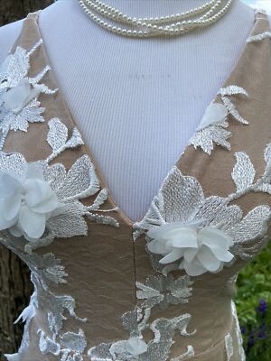 Dress The Population Sidney Gown - White - S Dress The Population Sidney Gown - White - S