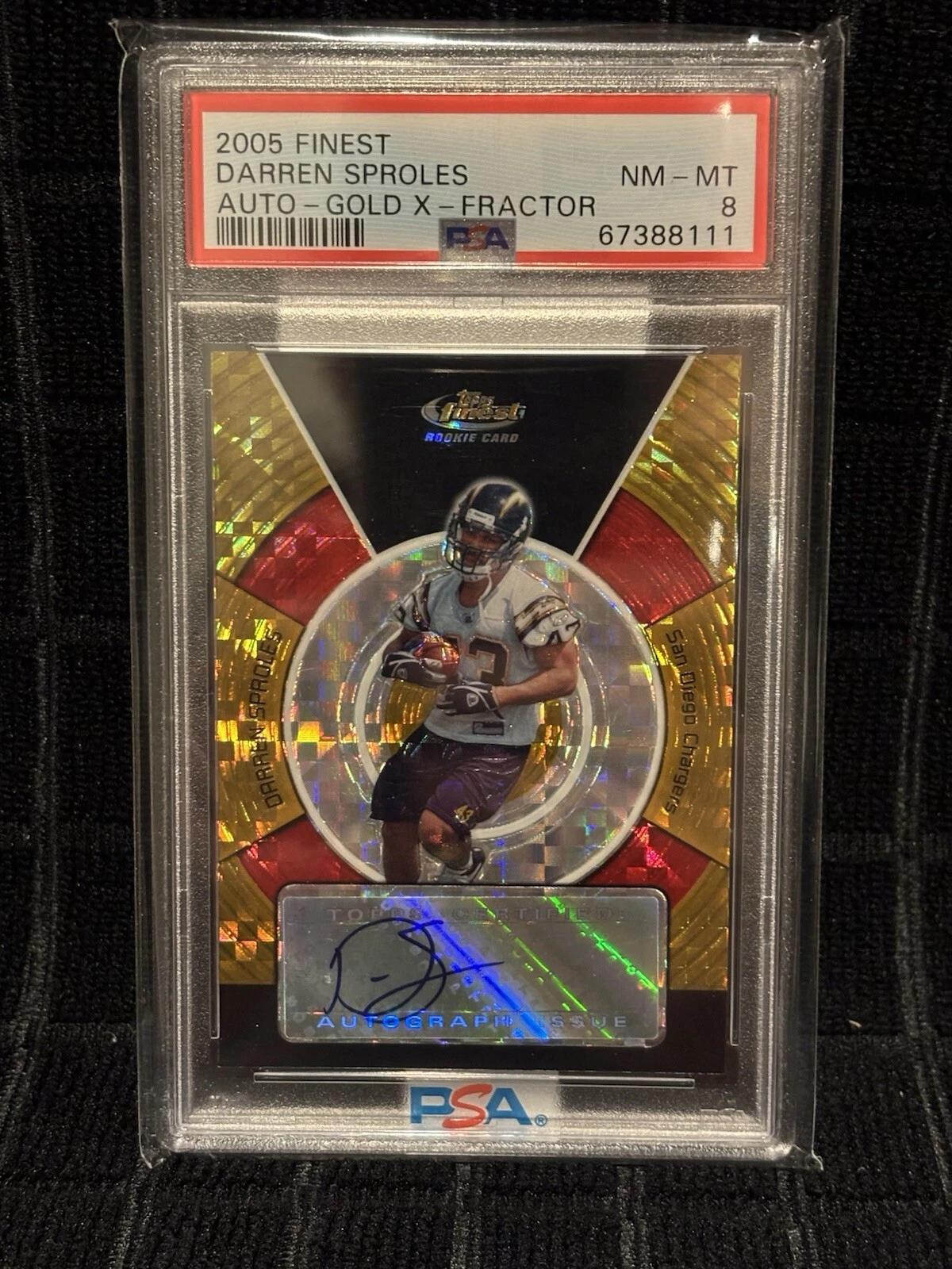 Darren Sproles Finest # Autograph-Gold X-Fractor