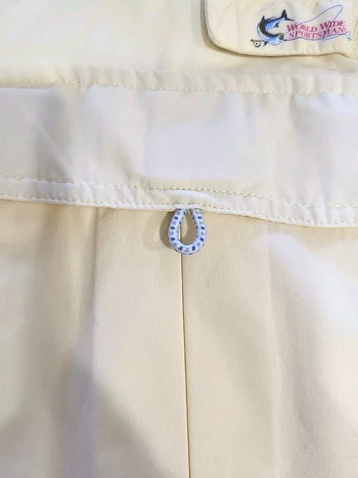 Camisa de Pesca Wide World Sportsman Lg 360° Ventilada SS Amarilla Nueva 48" Foto 3 de 4