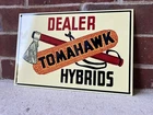 12” Indian Tomahawk Hybrids Seed Corn Farming Co-op Vintage Style Steel Sign