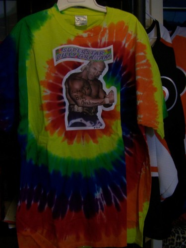 Superstar Billy Graham Signed Custom Tee Shirt " the Pose " #7  Sz XL 
