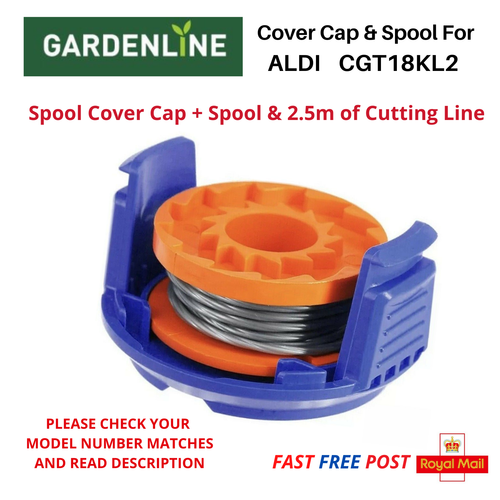 ALDI Gardenline CGT18KL2 Spool & Line + Cover Cap for Trimmer Strimmer