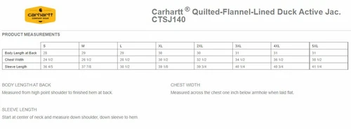 Carhartt Quilted Flannel Lined Duck Active Jacket J140 *FREE SHIPPING* image 2