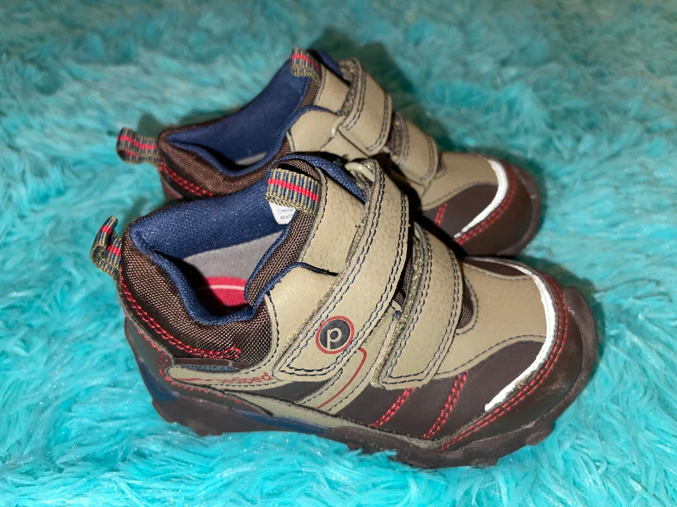 Pediped Niños Gary, Marrón Tenis Zapatos Talla 8.5 US / 25 EUR Foto 3 de 4