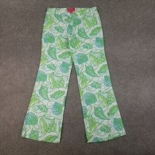 Lilly Pulitzer Jubilee Pants Womens Size 4 Green Presley Buena Vista Sea Shell