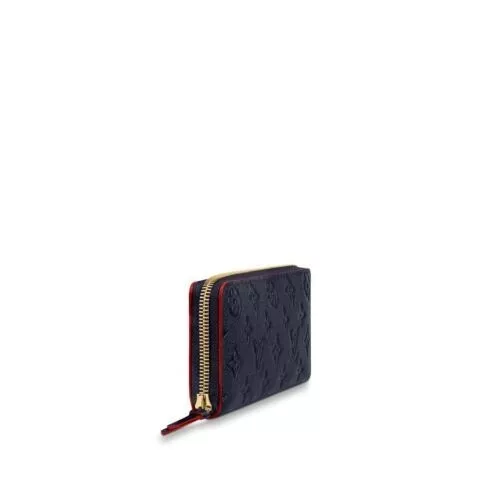 NWT Louis Vuitton CLÉMENCE WALLET MONOGRAM LEATHER Marine Rouge