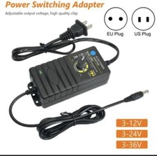 Adjustable AC/DC Power Supply Adapter Display 3V 12V 3-24V 9-24V 2A 5A Universal