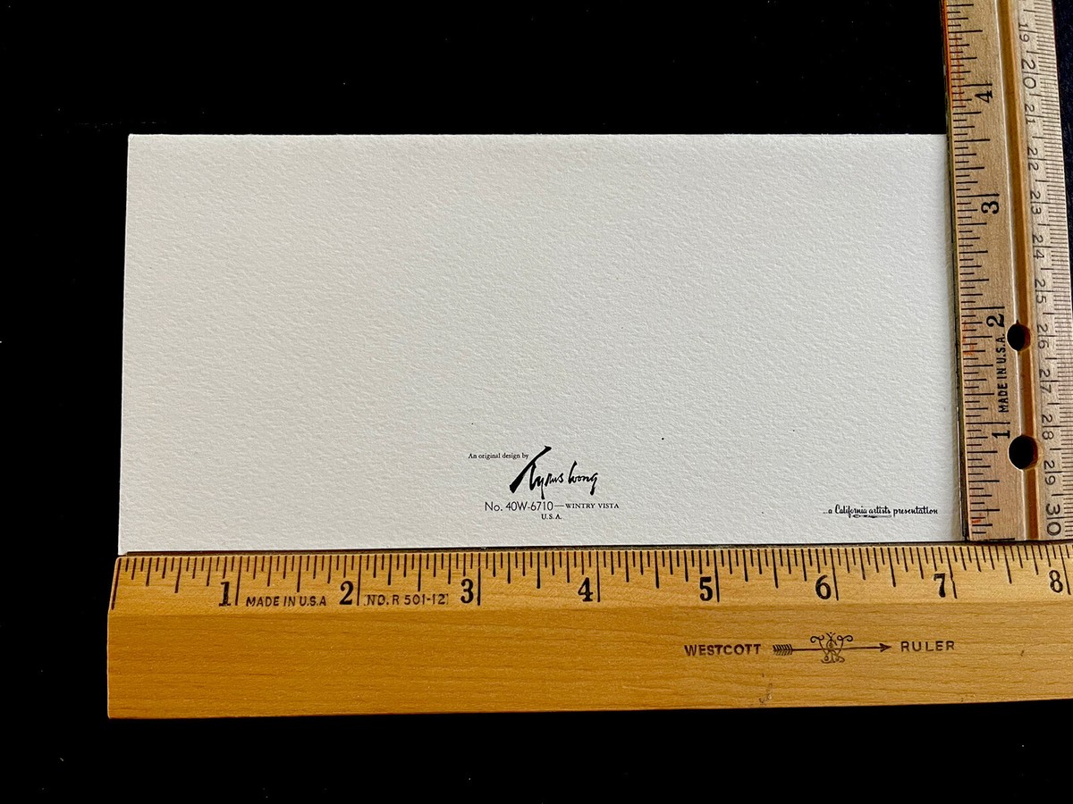 【ディズニー】  ガイ・ヴァシロヴィッチ 「Winter's Greeting」 Disney Artist Tyrus Wong Vintage Xmas Greeting Card Bambi