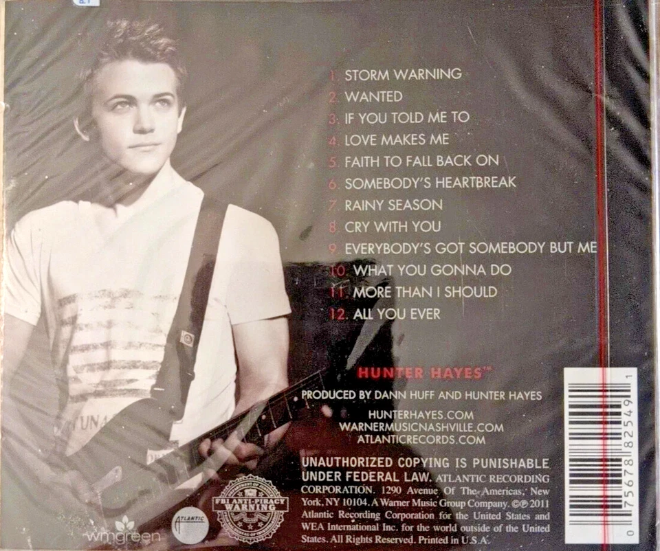 Hunter Hayes (Self Titled Debut Album) (Audio CD, 2011) - NEW SEALED - Image 2 of 2