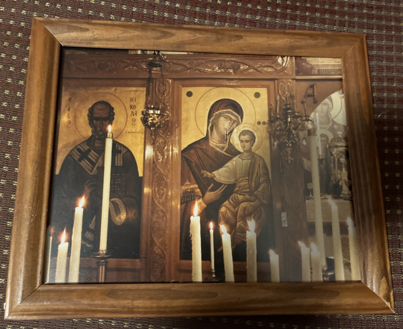 Vintage Jesus and Mary Framed Picture (Very Rare)