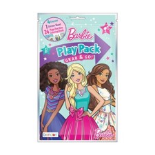 NEW BARBIE grab  go play pack with crayons sticker sheets  24 coloring pages