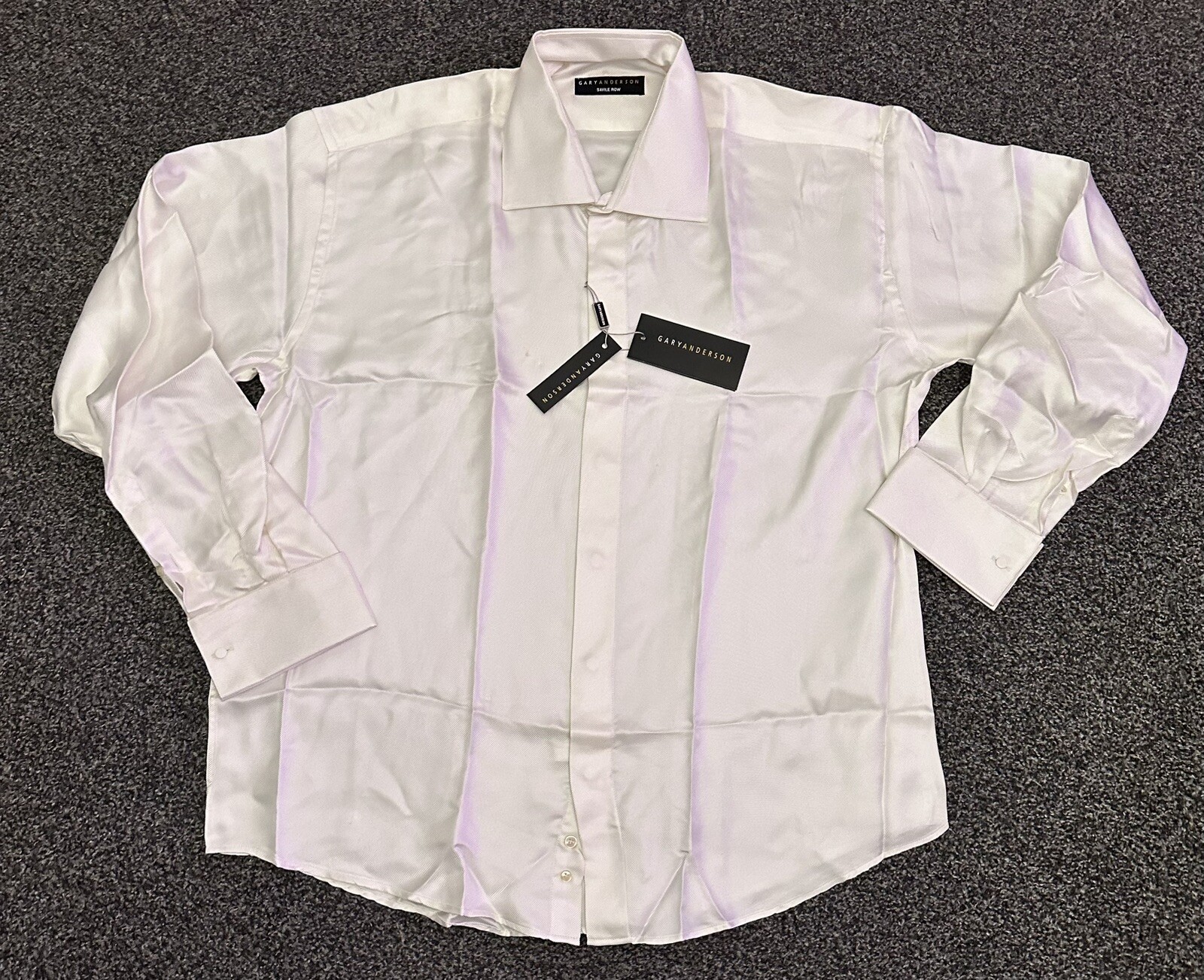 FILA Camicia a maniche lunghe Gary Anderson Saville Row nuova con etichette 46"