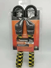 Keeper 48" FLAT BUNGEE CORD Yellow 2 Pack 06104 Steel Core