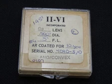 CO2 Laser Focus Lenses, 5" FL, Ge, 0.5" Diameter - Brand New Lot of 2