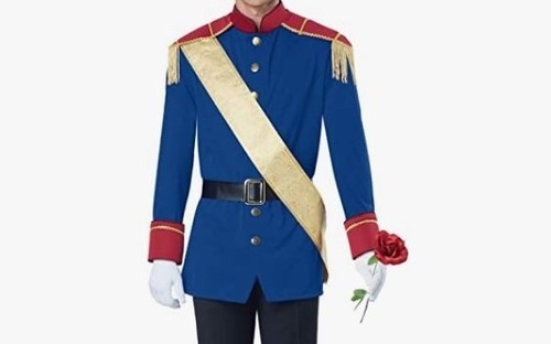 Prince Storybook Costume Adult Blue Jacket, Sash, Belt Size SMALL NEW