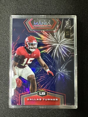 Dallas TURNER 2024 Wild Card Auto Mania #d 1/1 RC American FB VIKINGS LB