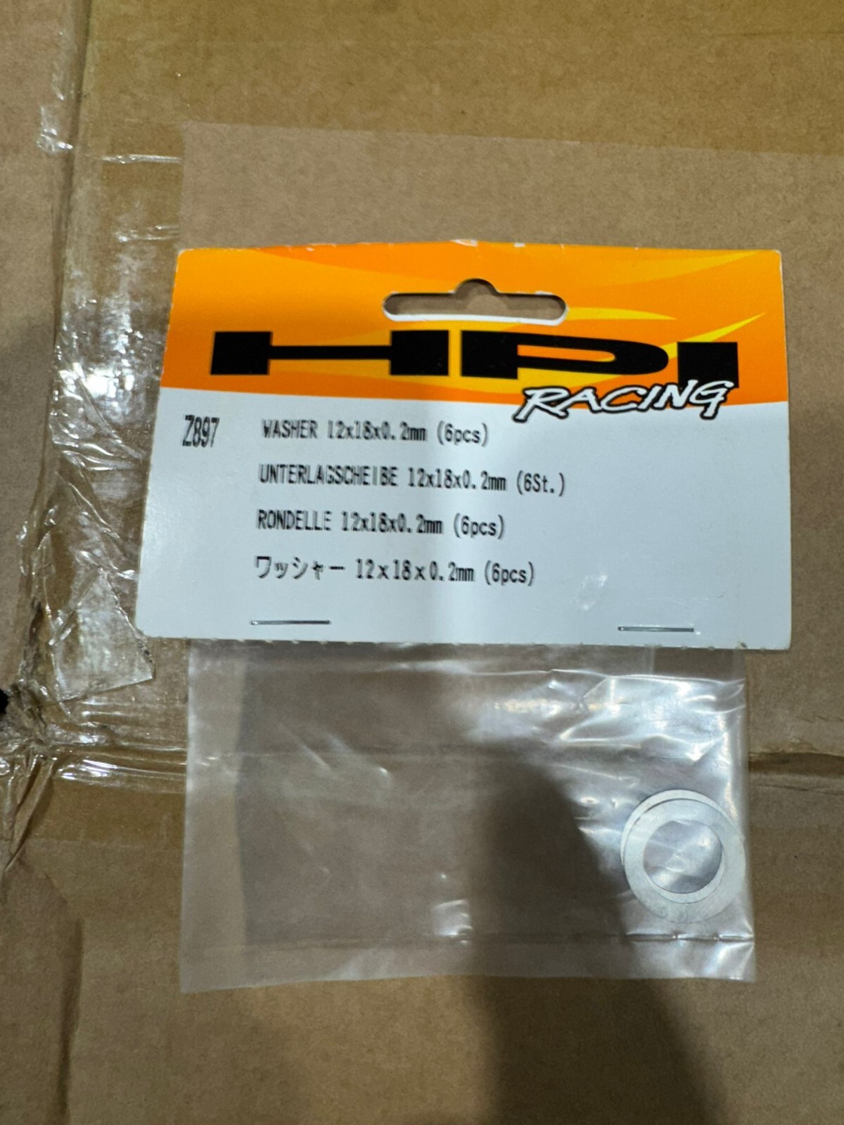 HPI Racing. Washer 12x18x0.2mm (6pcs) Item #Z897