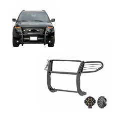 Black Horse 17FJ30MA-PLB Black Grille Guard w/LED for 16-19 Ford Explorer