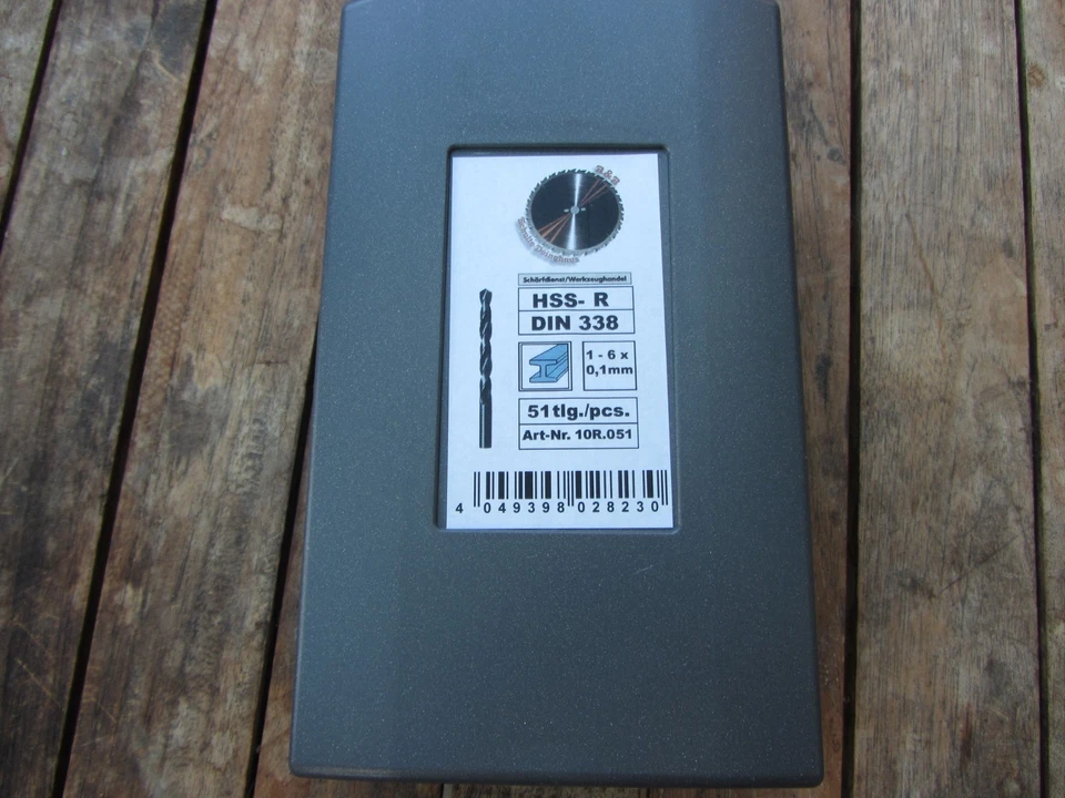 51 tlg HSS DIN Stahl Spiralbohrer Metallbohrer Bohrer Set Satz Ø 1 - 6 mm 0,1mm - Bild 2 von 2