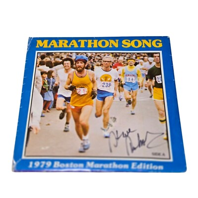 1979 Boston Marathon The Marathon Song Day Dreams of a Night Jogger 45rpm Signed