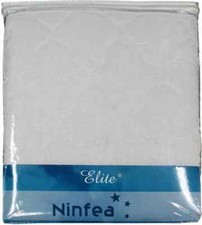 Coprimaterasso Trapuntato Matrimoniale in Poliestere Lino Bianco - Ninfea Elite