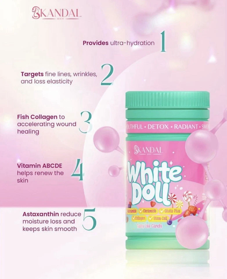 Polvo de colágeno para muñeca blanca Foto 2 de 3