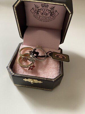 NWT Juicy Couture Butterfly 3PC Stack Rings Size 5 YJRU3723