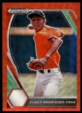 2021 Panini Prizm Draft Picks Red Wave Elmer Rodriguez-Cruz Boston Red Sox