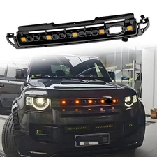 Octa Style Front Grille Yellow LED Light Fits for Defender 110 90 130 2020-2026