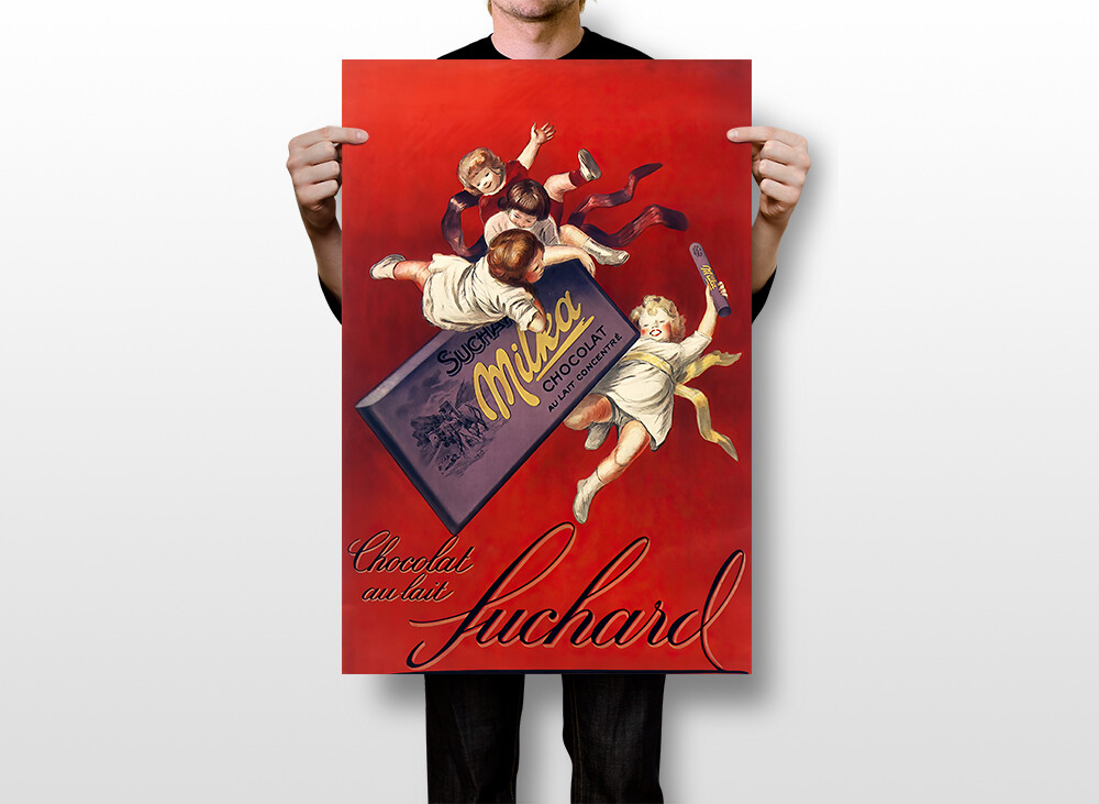 Suchard Milk Chocolate Vintage Milka Advertising Art Wall Poster