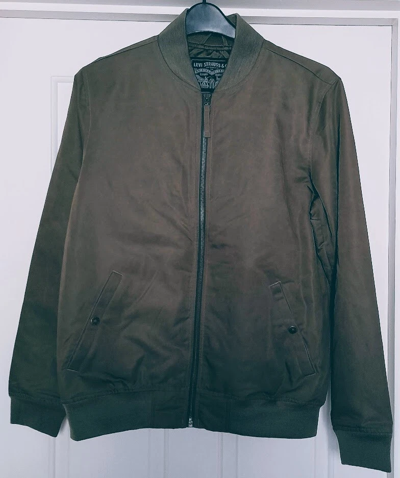 Mens Levi s Green Bomber Jacket Size Medium BRAND NEW