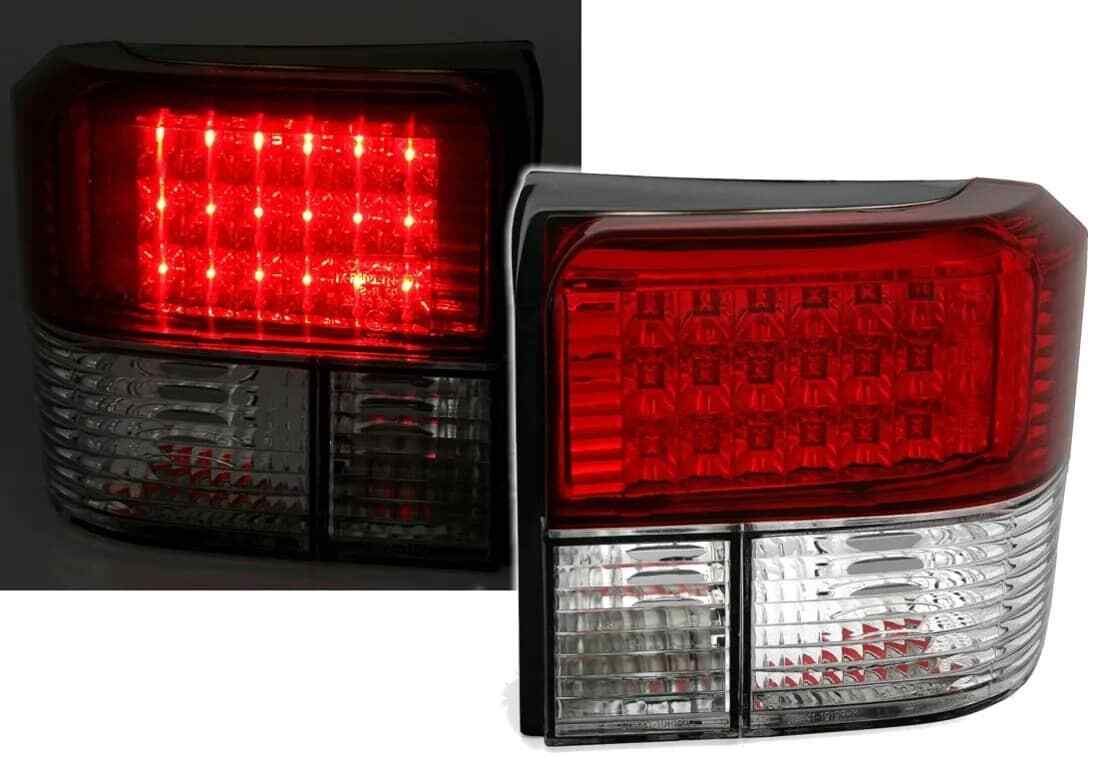 Feux Arrière Gauche + Droit Pour VW T4 (1990-2003) - Rouge Noir Cristal - Neufs