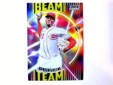 2022 Topps Stadium Club Chrome Hunter Greene Beam Team Rookie Card #BT-11 Reds