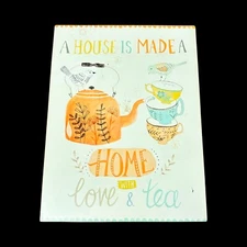 Tea Time 🍵 Wooden Wall Art 1 X 12 X 16 Country Chic Farmhouse Home Decor